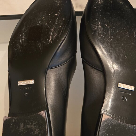 Gucci Black Leather Horsebit Loafers - Picture 2 of 12